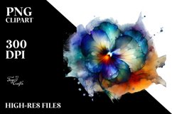 Abstract Watercolor Pansy Clipart Product Image 3