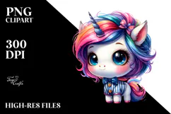Cute Baby Unicorn PNG Product Image 2