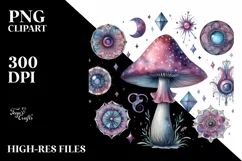 Mystical Mushroom | Celestial | Magic Mushrooms PNG |Tarot Product Image 7
