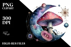 Mystical Mushroom | Celestial | Magic Mushrooms PNG |Tarot Product Image 7