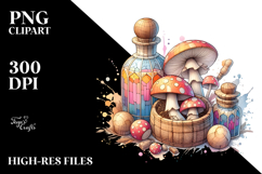 Detailed Pastel Wooden Small Stained Mushroom PNG Product Image 2