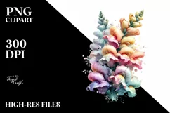 Pastel Shiny Snapdragon, PNG Product Image 1