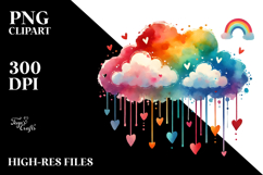 Colorful Cloud Painted PNG Product Image 2