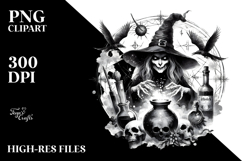 Washed Evil Witch with Magic Potion PNG Product Image 2