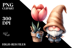 Gnome with Tulip PNG Product Image 2