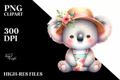Colorful Baby Koala Dressed for Summer | Clipart Product Image 3
