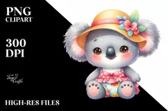 Colorful Baby Koala Dressed for Summer | Clipart Product Image 3