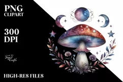 Mystical Mushroom | Celestial | Magic Mushrooms PNG |Tarot Product Image 7