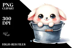 Cute Baby Smiling in Bucket | Sublimation | Clipart Product Image 2