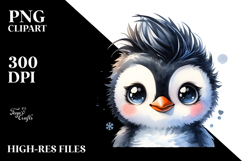 Energetic Penguin Dressed for Beach PNG Product Image 2