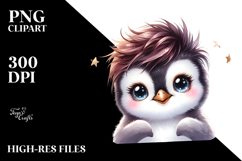 Energetic Penguin Dressed for Beach PNG Product Image 2