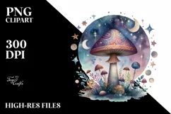 Mystical Mushroom | Celestial | Magic Mushrooms PNG |Tarot Product Image 7