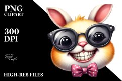 Funny Rabbit Chick in Sunglasses Clipart Product Image 3