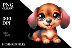 Baby Dachshund Watercolor PNG Product Image 2