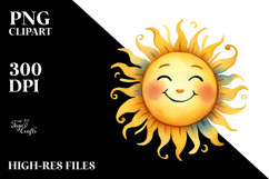 Very Simple Smiling Sun PNG Product Image 2