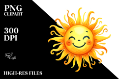 Very Simple Smiling Sun PNG Product Image 2