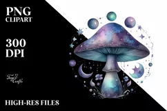 Mystical Mushroom | Celestial | Magic Mushrooms PNG |Tarot Product Image 7