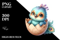 Colorful Baby Peacock in Poket | Clipart Product Image 1