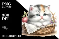 Vintage Baby Rhino Sitting on a Cloud PNG Product Image 1