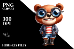 Expressive Goofy Bear in Boots | Clipart Product Image 2