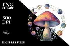 Mystical Mushroom | Celestial | Magic Mushrooms PNG |Tarot Product Image 7