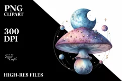 Mystical Mushroom | Celestial | Magic Mushrooms PNG |Tarot Product Image 1