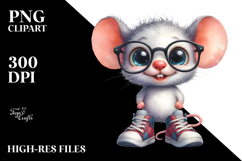 Expressive Baby Mouse, Confused Clipart Product Image 2