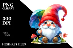 Colorful Watercolor Gnome, 20 oz Tumbler Product Image 2