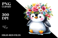 Cute Penguin with Flower Crown, 20 oz Tumbler Product Image 2