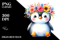 Cute Penguin with Flower Crown, 20 oz Tumbler Product Image 2