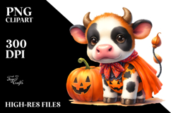 Cute Baby Halloween Cow PNG Product Image 2