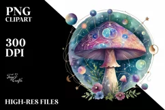 Mystical Mushroom | Celestial | Magic Mushrooms PNG |Tarot Product Image 7