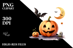 Simple Funny Halloween Pumpkin PNG Product Image 2
