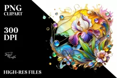 Watercolor Luxury Flower Splash Clipart Product Image 1