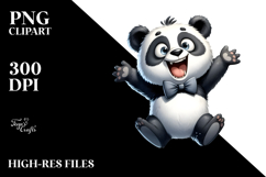 Silly Panda with Dramatic Despair PNG Product Image 2