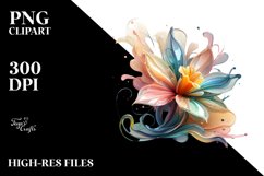 Glossy Hyacinth Watercolor Splash PNG Product Image 2