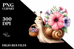 Detailed Baby Snail Bouquet | Clipart Product Image 3