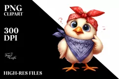 Confused Chicken with Goofy Smile Clipart Product Image 3