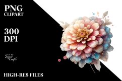 Watercolor Zinnia Clipart Product Image 1