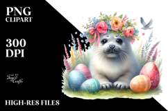 Adorned Baby Seal Easter Eggs PNG Product Image 2