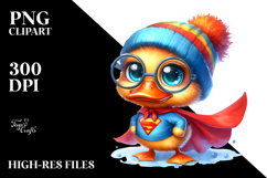 Cute Baby Duck Superhero PNG Product Image 2