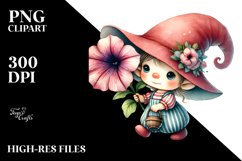Baby Gnome with Petunia PNG Product Image 2