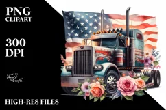 Vintage Semi Truck with Flowers Product Image 3