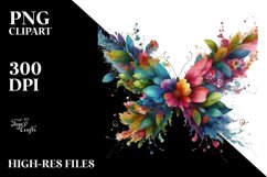 Vibrant Abstract Butterfly PNG Product Image 3