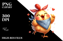 Whimsical Chicken Bandana PNG Product Image 2