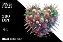 Spikes Retro Heart PNG Product Image 2