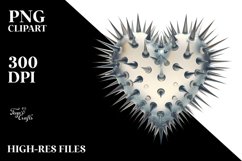 Spikes Retro Heart PNG Product Image 2