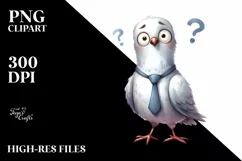 Funny Baby Dove Standing Tie Clipart Product Image 3