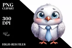 Funny Baby Dove Standing Tie Clipart Product Image 1