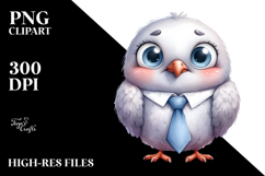 Funny Baby Dove Standing Tie Clipart Product Image 2